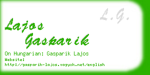 lajos gasparik business card